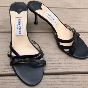 JIMMY CHOO. Black straps sandals
